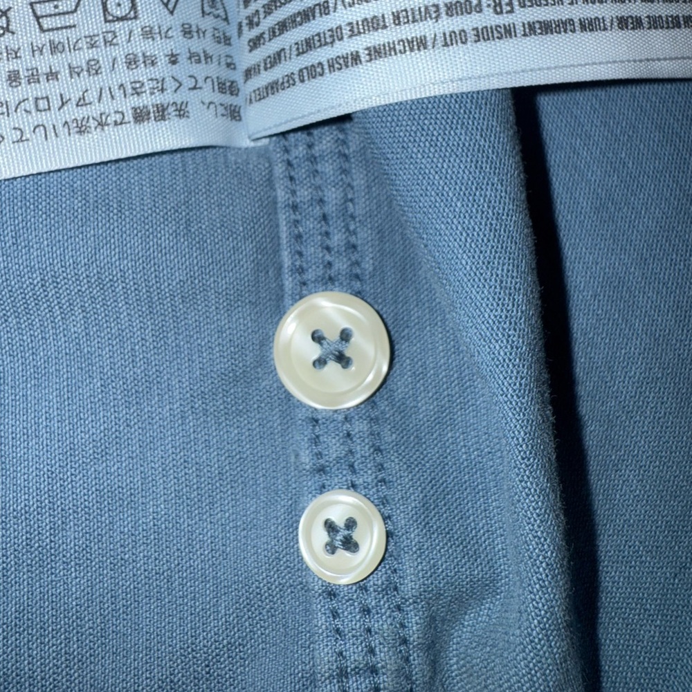 Abercrombie & Fitch Blue Corduroy Casual Button Down Shirt - Picture 6 of 10